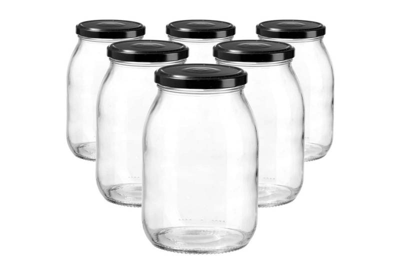 Ritzenhoff & Breker Einmachglas Kitchen Love Einmachgläser 1 l 6er Set, Glas, (6-tlg) von Ritzenhoff & Breker