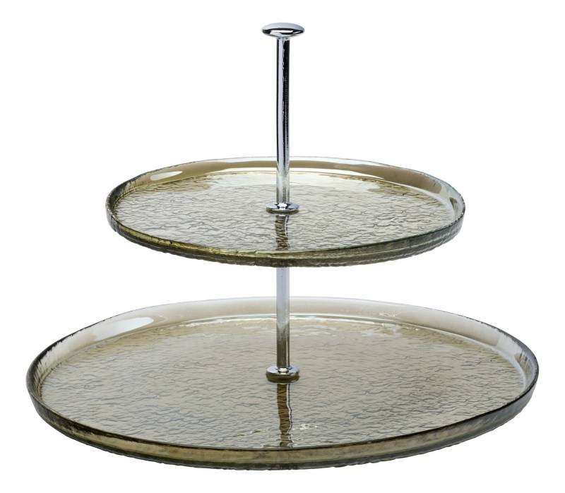 Ritzenhoff & Breker Etagere LUZIA 19/28cm aus Glas braun von Ritzenhoff & Breker