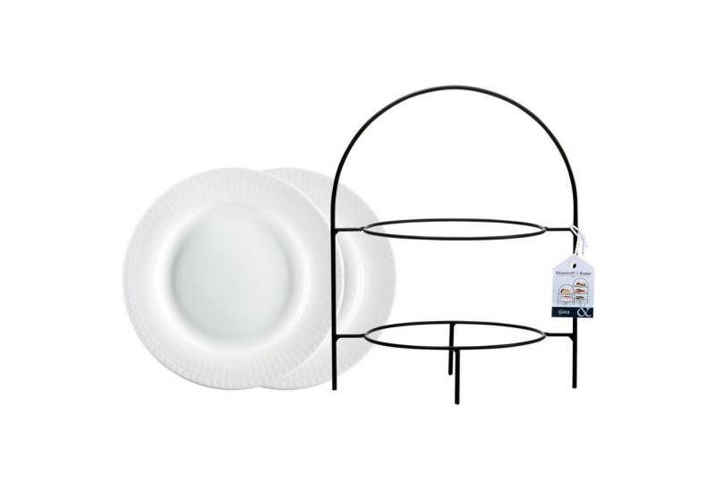 Ritzenhoff & Breker Etagere Tjäna Etagère mit Teller 2-stufig, Metall, (3-tlg) von Ritzenhoff & Breker