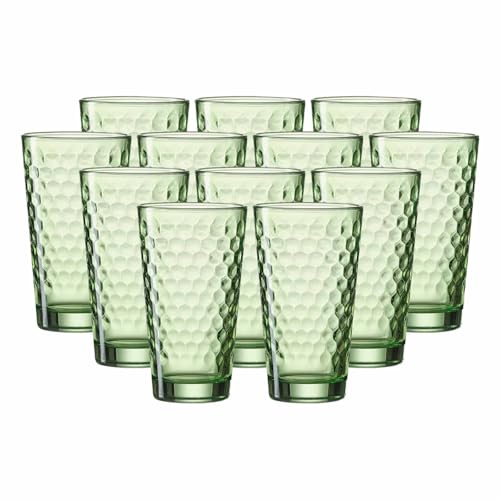 Ritzenhoff & Breker Favo Longdrinkgläser 12er Set, 400 ml, Wassergläser und Trinkgläser mit optischer Wabenstruktur, Glas, Grün Ritzenhoff & Breker Favo Longdrinkgläser 12er Set, 400 ml, Wassergläser und Trinkgläser mit optischer Wabenstruktur, Glas, Grün von Ritzenhoff & Breker
