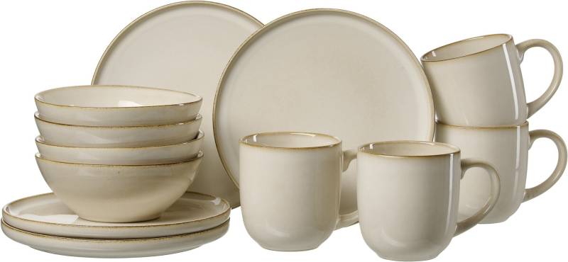 Ritzenhoff & Breker Frühstücksset OLIVIA 12-tlg. aus Steingut beige von Ritzenhoff & Breker