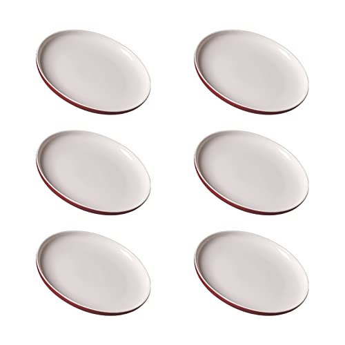 Ritzenhoff & Breker Frühstücksteller Jasper, 6er Set, Beere, ø 19 cm, Dessertteller aus Steinzeug, Mattglasur & Soft-Touch-Haptik von Ritzenhoff & Breker