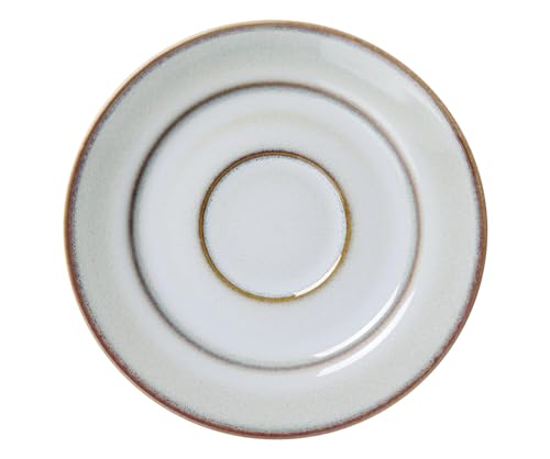 Ritzenhoff & Breker Portofino Kaffeeuntertasse, 15 cm, Runde Untertasse mit Farbverlaufstruktur, Reaktivglasur, Passend für Kaffeetasse (220 ml), Steinzeug, Graublau von Ritzenhoff & Breker