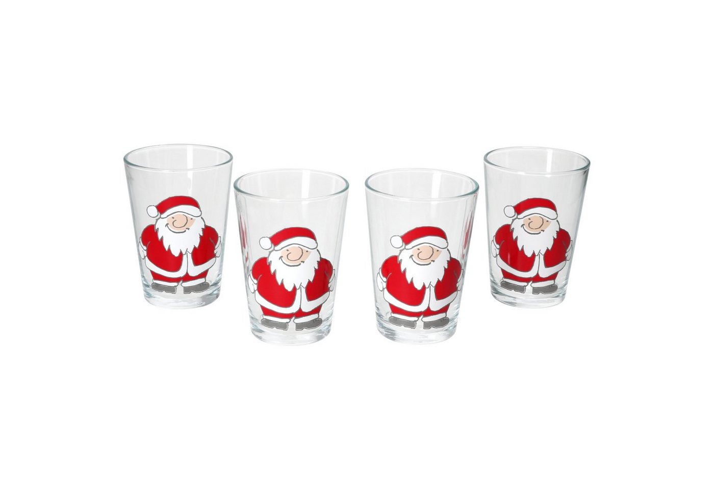 Ritzenhoff & Breker Glas Ritzenhoff Santa Winter 4x Glühwein-Gläser 240ml H11cm Tee-Glas, Glas von Ritzenhoff & Breker