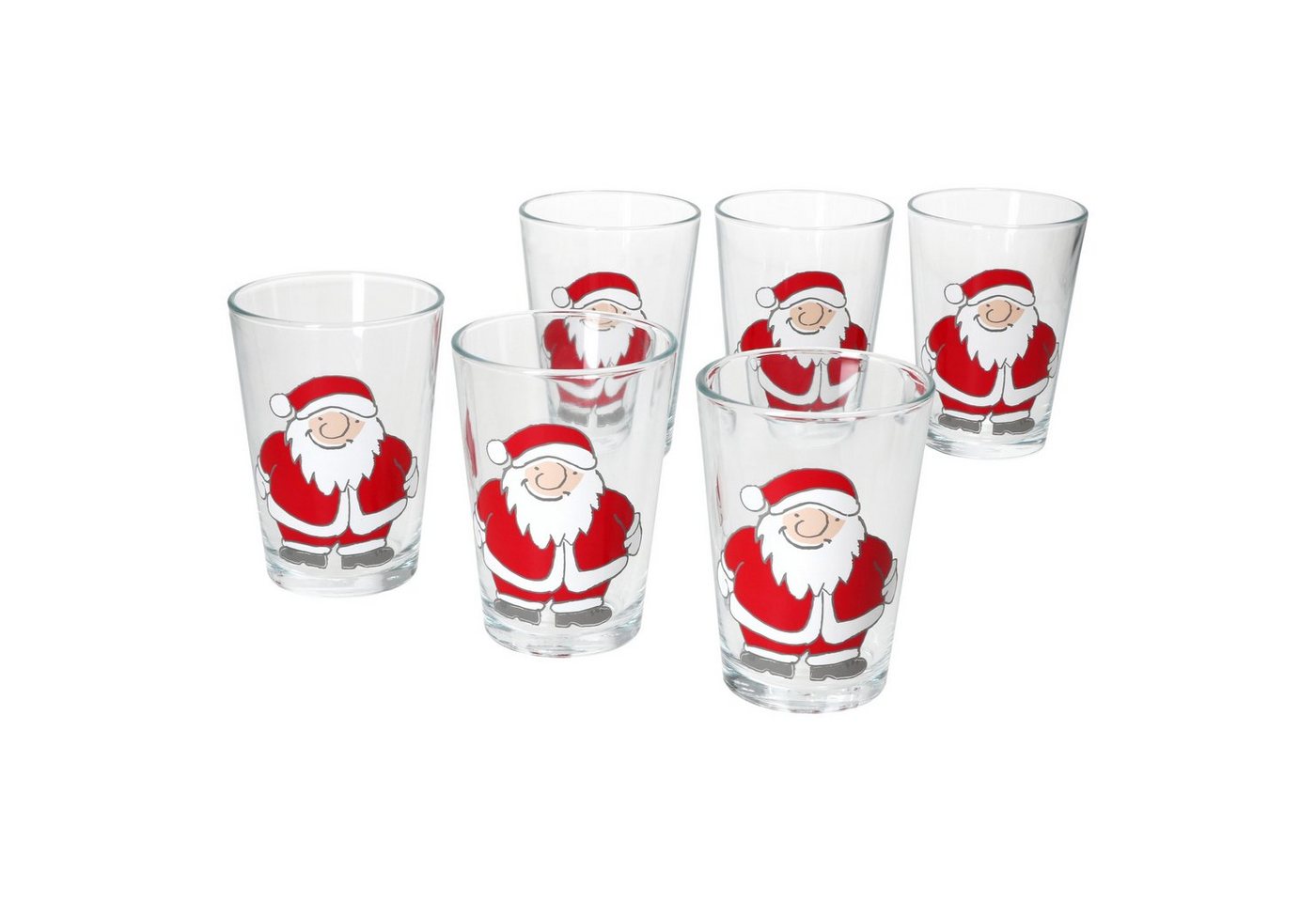 Ritzenhoff & Breker Glas Ritzenhoff Santa Winter 6x Glühwein-Gläser 240ml H11cm Tee-Glas, Glas von Ritzenhoff & Breker