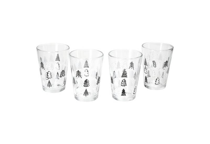 Ritzenhoff & Breker Glas Ritzenhoff Weihnachtsbaum 4x Glühwein-Gläser 240ml H11cm, Glas, Weihnachtsgeschirr, Weihnachten, Weihnachtsset, Geschirr von Ritzenhoff & Breker