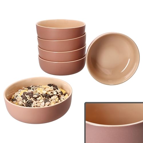 Ritzenhoff & Breker Jasper 6er Set Schale 14,5cm Puder I 360ml I Steingut-Schüssel für 6 Personen I Schälchen für Salat, Suppe, Müsli, Chips & Co. I Geschirr für Frühstück, Mittag & Abendbrot von Ritzenhoff & Breker