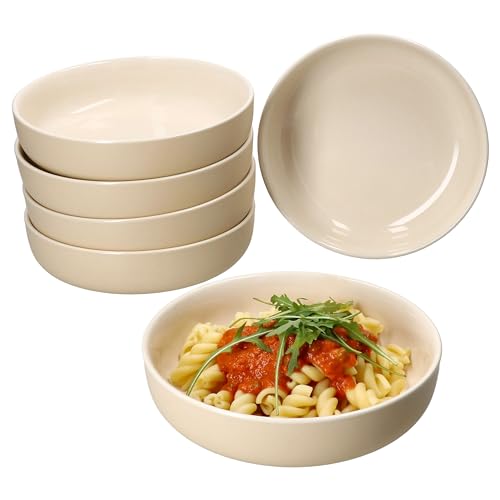 Ritzenhoff & Breker Jasper 6er Set Suppenteller Vanille I 610 ml, Ø 19cm I Steingutteller für 6 Personen I Tiefe Teller für Salat, Suppe, Pasta & Co. I Geschirr für Frühstück, Mittag & Abendbrot von Ritzenhoff & Breker