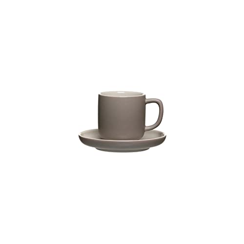 Ritzenhoff & Breker Jasper Espressotassen mit Untertassen, Taupe, 240 ml, Espressogeschirr mit Soft-Touch-Haptik & Mattglasur, Spülmaschinengeeignet von Ritzenhoff & Breker