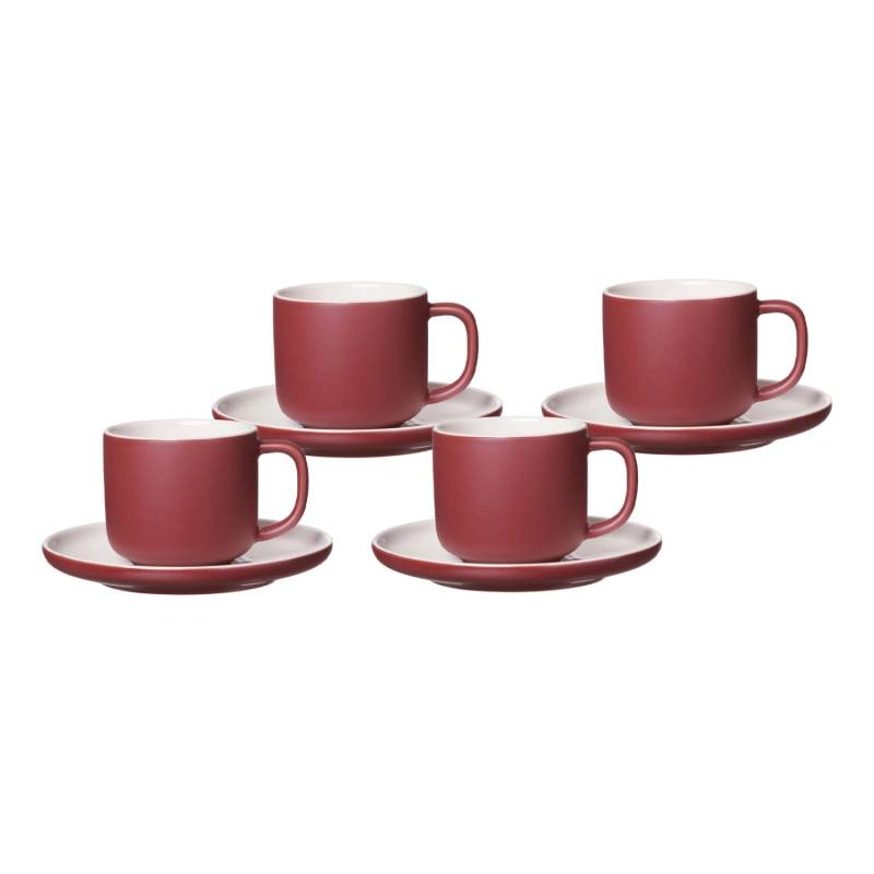 Ritzenhoff & Breker Jasper Kaffeetasse mit Untertasse 240 ml 4er Set Beere von Ritzenhoff & Breker
