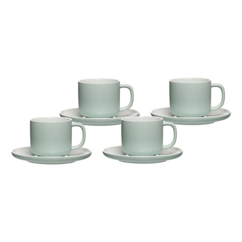 Ritzenhoff & Breker Jasper Kaffeetasse mit Untertasse 240 ml 4er Set Mint von Ritzenhoff & Breker