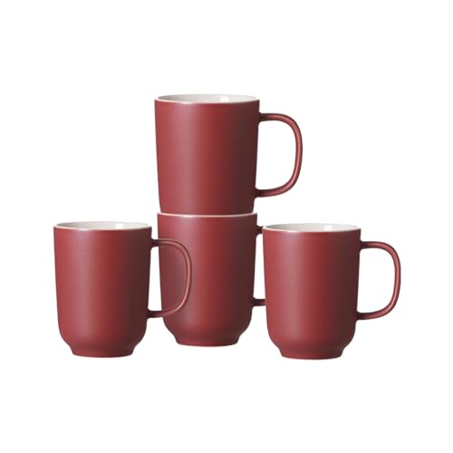 Ritzenhoff & Breker Kaffeebecher-Set Jasper, 4-teilig, je 320 ml, Beere, Steinzeug von Ritzenhoff & Breker