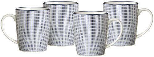 Ritzenhoff & Breker Kaffeebecher-Set Royal Makoto, 4-teilig, 350 ml, Porzellangeschirr, Blau-Weiß von Ritzenhoff & Breker