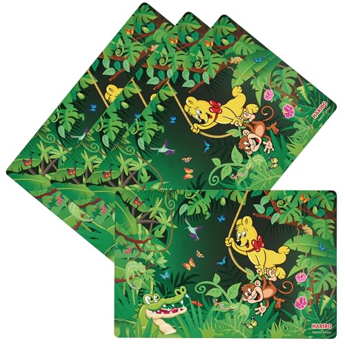 Ritzenhoff & Breker Kindertischset-Set 4-teilig – Haribo Jungle – Platzset 45 x 30 cm aus Kunststoff, abwischbar, rutschfest – Platzmatten für Kinder mit Dschungelmotiv – Grün Ritzenhoff & Breker Kindertischset-Set 4-teilig – Haribo Jungle – Platzset 45 x 30 cm aus Kunststoff, abwischbar, rutschfest – Platzmatten für Kinder mit Dschungelmotiv – Grün von Ritzenhoff & Breker