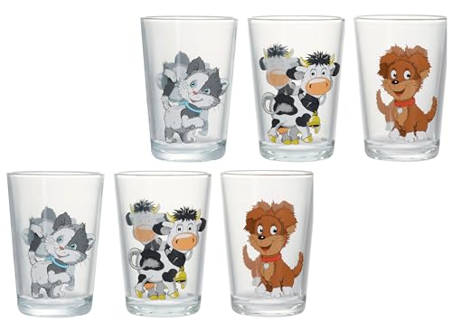 Ritzenhoff & Breker Kindertrinkgläser-Set Hoftiere, 6-teilig, Transparent, Mehrfarbig Ritzenhoff & Breker Kindertrinkgläser-Set Hoftiere, 6-teilig, Transparent, Mehrfarbig von Ritzenhoff & Breker