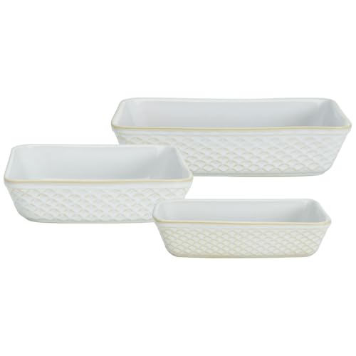 Ritzenhoff & Breker Kiruna Auflaufformen-Set 3-teilig – Eckiges Design – 30,5 x 20,5 cm | 22 x 14,5 cm | 24 x 24 cm – Ofenform aus Steingut mit Außenrelief Ritzenhoff & Breker Kiruna Auflaufformen-Set 3-teilig – Eckiges Design – 30,5 x 20,5 cm | 22 x 14,5 cm | 24 x 24 cm – Ofenform aus Steingut mit Außenrelief von Ritzenhoff & Breker