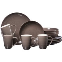 Ritzenhoff & Breker Kombiservice "Geschirr-Set, Service Suomi", (Set, 12 tlg., 4 Teller Flach, 4 Schalen (800 ml), 4 Kaffeebecher (300 ml) von Ritzenhoff & Breker