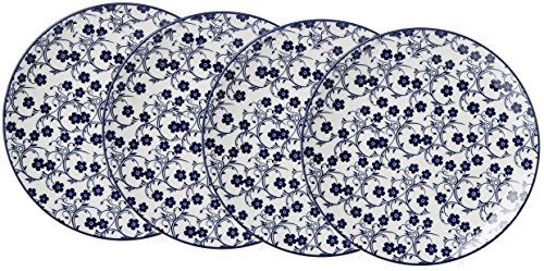 Ritzenhoff & Breker Kuchen- und Frühstücksteller-Set Royal Sakura, 4-teilig, 21,5 cm Durchmesser, Porzellangeschirr, Blau-Weiß, 21.50 x 21.50 x 2.50 cm von Ritzenhoff & Breker
