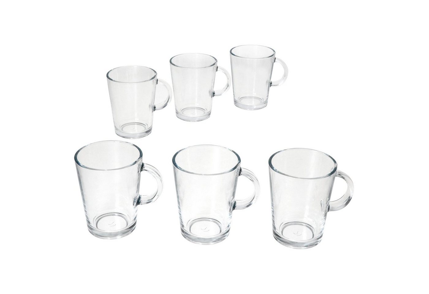 Ritzenhoff & Breker Latte-Macchiato-Glas Ritzenhoff Coredo 6x Teegläser mit Henkel 250ml H10,5cm Trink-Glas, Glas von Ritzenhoff & Breker