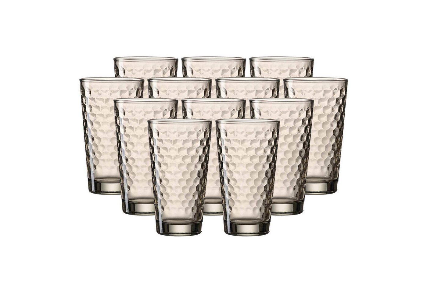 Ritzenhoff & Breker Longdrinkglas Favo Longdrinkgläser 400 ml 12er Set, Glas von Ritzenhoff & Breker