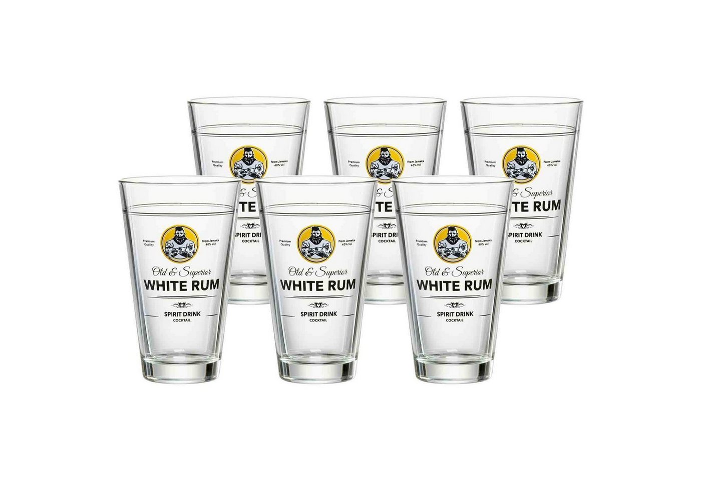 Ritzenhoff & Breker Longdrinkglas SPIRITS White Rum Becher 330 ml 6er Set, Glas von Ritzenhoff & Breker