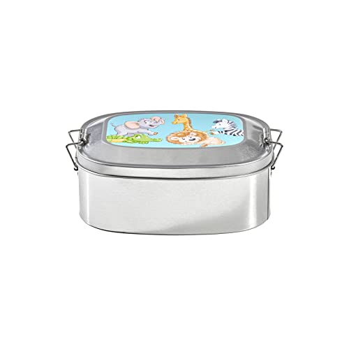 Ritzenhoff & Breker Lunchbox Supernack Happy Zoo, Brotdose 16 x 12 cm, mit Tier-Motiv, aus Metall von Ritzenhoff & Breker