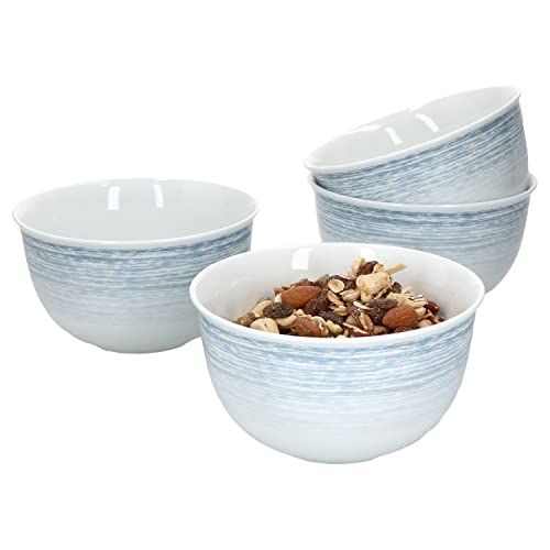 Ritzenhoff & Breker Nordic Müslischale 4-er Set Hellblau I Suppen-Schüssel 14cm I Salat-Schale 450ml I hochwertiges Schalen-Set I Marken-Porzellan mikrowellengeeignet & spülmaschinengeeignet von Ritzenhoff & Breker