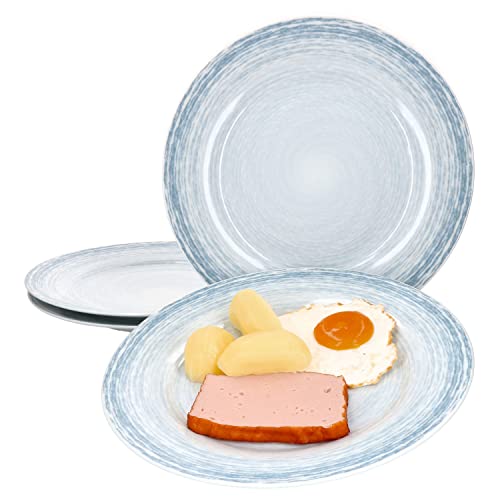 Ritzenhoff & Breker Nordic Speiseteller 4-er Set Hellblau I flache Ess-Teller 27 cm I Teller-Service für 4 Personen I hochwertiges Marken-Porzellan mikrowellengeeignet & spülmaschinengeeignet von Ritzenhoff & Breker