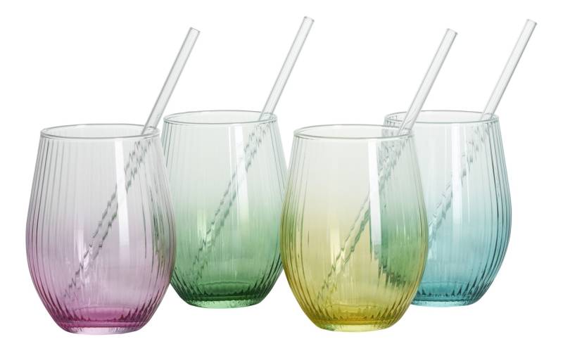 Ritzenhoff & Breker Partyset SPRITZ 8-tlg. aus Glas pink/blau/gelb/grün von Ritzenhoff & Breker