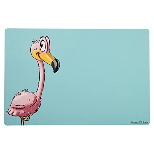 Ritzenhoff & Breker Platzset Happy Zoo, Flamingokind Flo, Tischset 45 x 30 cm, Platzmatte mit Tier-Motiv, Abwischbar von Ritzenhoff & Breker
