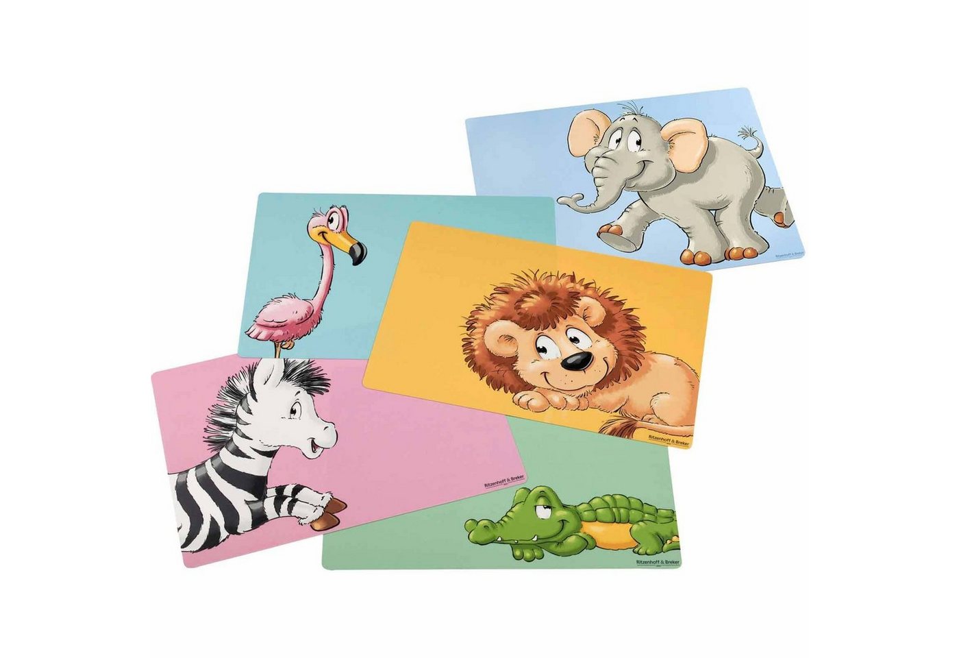 Ritzenhoff & Breker Platzset Happy Zoo Platzsets 45 x 30 cm 5er Set, (5-St) von Ritzenhoff & Breker