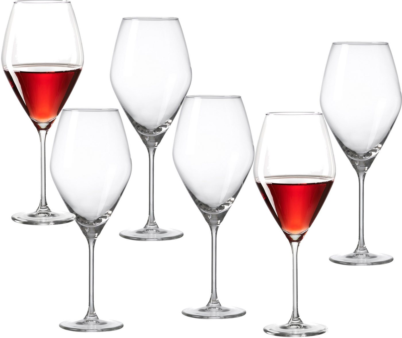 Ritzenhoff & Breker Rotweinglas Salsa, Glas, robust und kristallklar, 6-teilig von Ritzenhoff & Breker