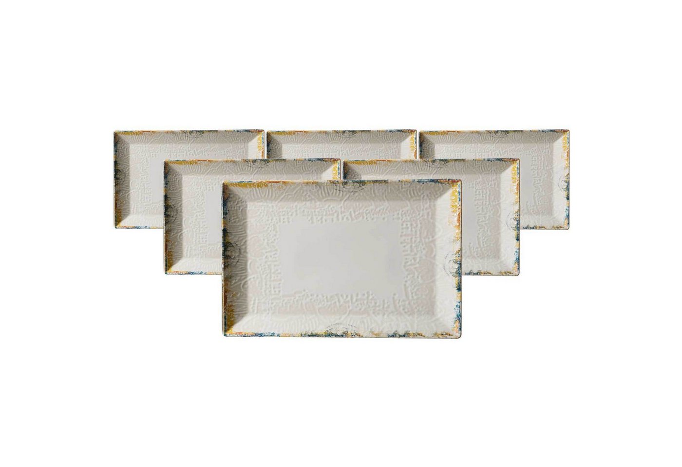 Ritzenhoff & Breker Servierplatte Alfonso Servierplatten 34 x 23 cm 6er Set, Steinzeug, (6-tlg) von Ritzenhoff & Breker