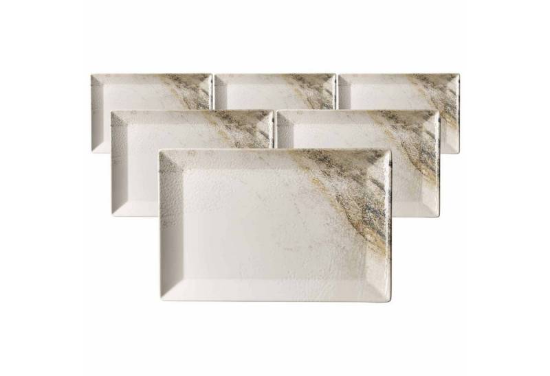Ritzenhoff & Breker Servierplatte Arezzo Platten 34 x 23 cm 6er Set, Steinzeug, (6-tlg) von Ritzenhoff & Breker