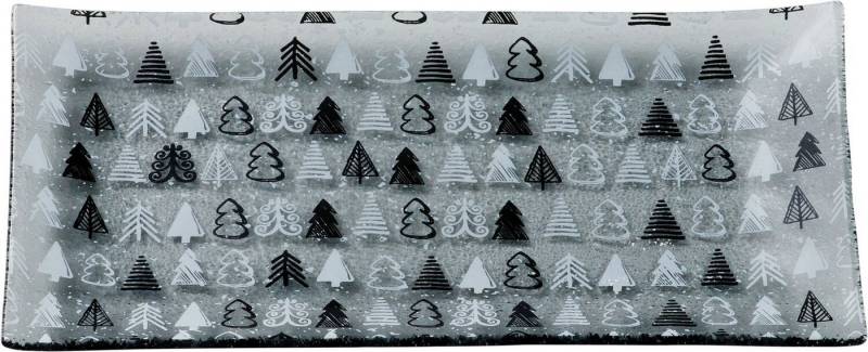 Ritzenhoff & Breker Servierplatte Winter Tree grey Platte, Glas von Ritzenhoff & Breker