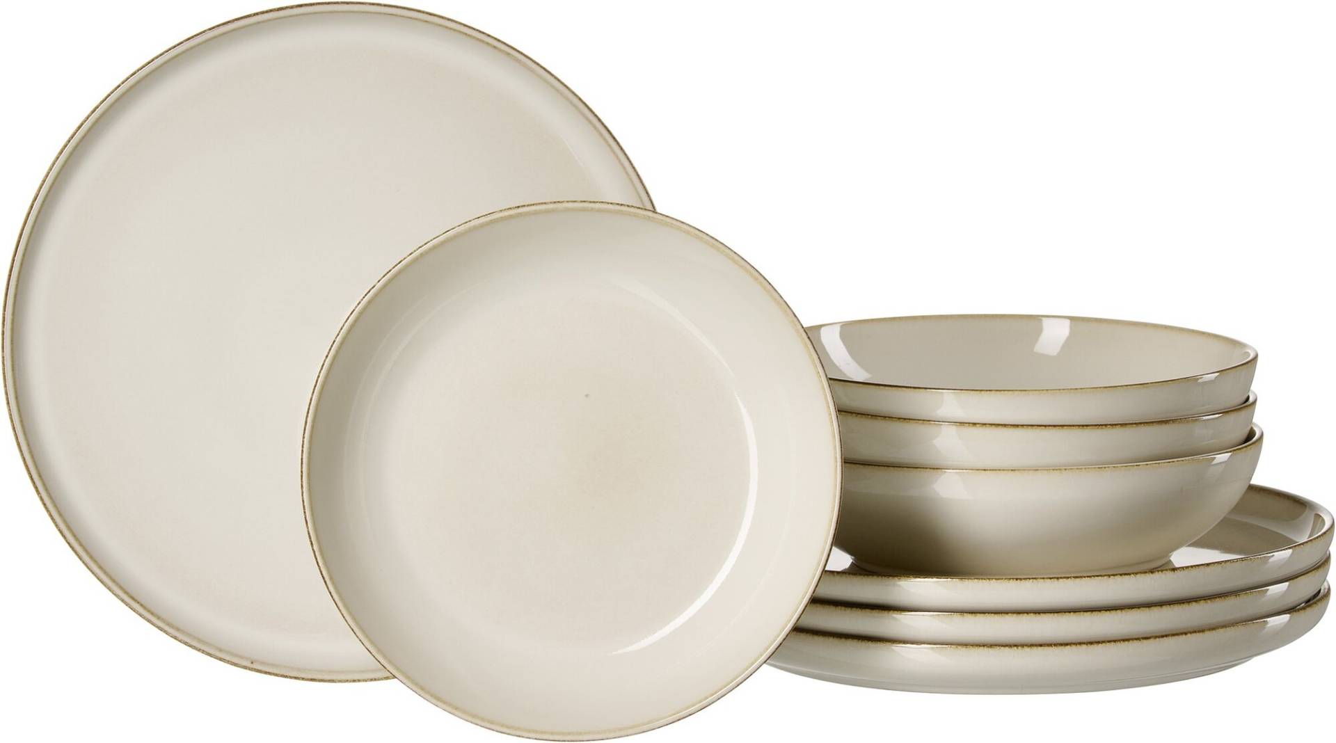 Ritzenhoff & Breker Speiseset OLIVIA 8-tlg. aus Steingut beige von Ritzenhoff & Breker