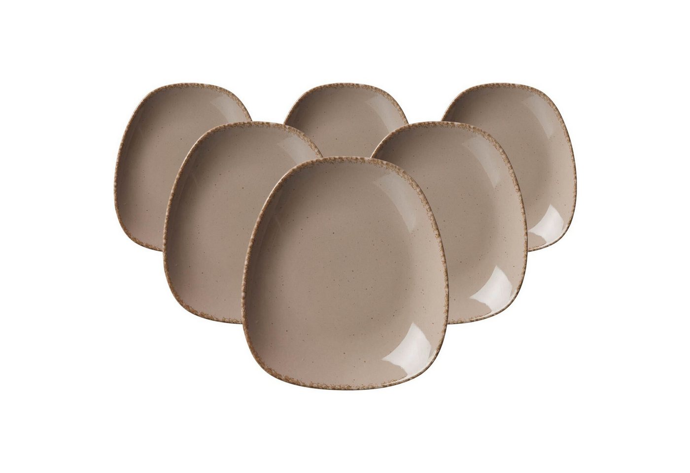 Ritzenhoff & Breker Speiseteller Casa Beilagenteller 19 x 16,5 cm 6er Set, (6 St) von Ritzenhoff & Breker