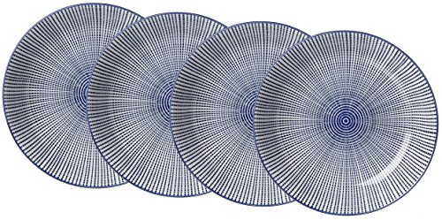Ritzenhoff & Breker Suppenteller-Set Royal Makoto, 4-teilig, 20,5 cm Durchmesser, Porzellangeschirr, Blau-Weiß, 20.50 x 20.50 x 4.50 cm von Ritzenhoff & Breker