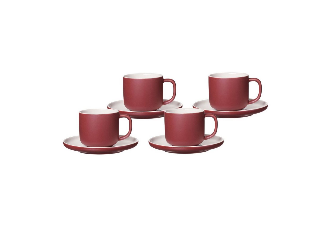 Ritzenhoff & Breker Tasse Jasper Kaffeetassen mit Untertassen 240 ml 4er Set, Keramik von Ritzenhoff & Breker