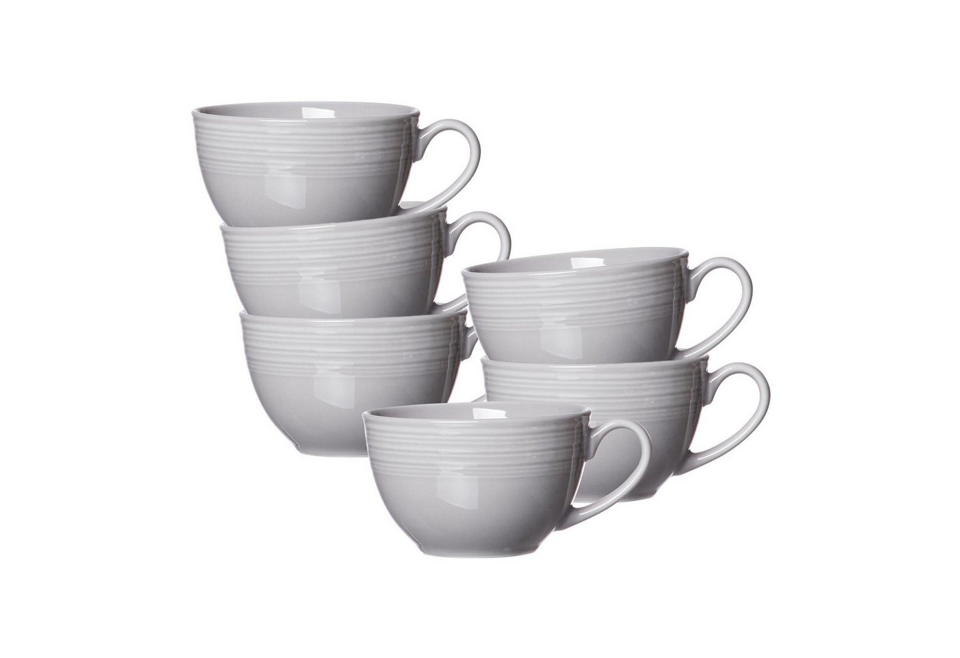 Ritzenhoff & Breker Tasse Levi Kaffeetassen 220 ml 6er Set, Porzellan von Ritzenhoff & Breker