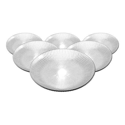 Ritzenhoff & Breker Unico Frühstücksteller 21 cm, 6er Set, Dessertteller mit Streifen-Relief, Serviergeschirr aus Glas, Spülmaschinengeeignet, Transparent Ritzenhoff & Breker Unico Frühstücksteller 21 cm, 6er Set, Dessertteller mit Streifen-Relief, Serviergeschirr aus Glas, Spülmaschinengeeignet, Transparent von Ritzenhoff & Breker