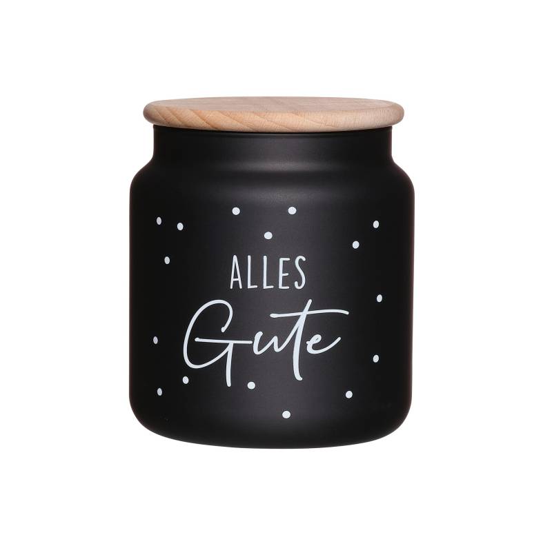 Ritzenhoff & Breker Vorratsdose 1100ml SVART aus Glas schwarz/weiß von Ritzenhoff & Breker