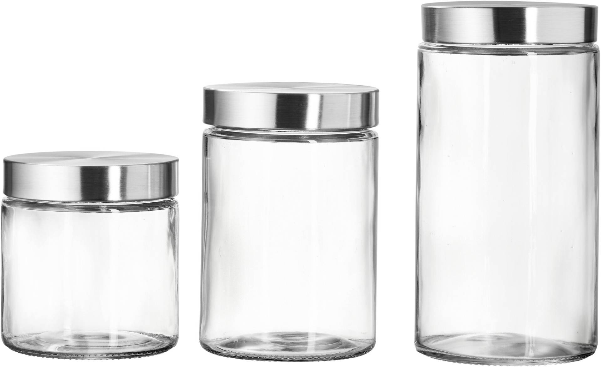 Ritzenhoff & Breker Vorratsgläser-Set 30cm VIO aus Kalk-Soda-Glas klar/silber Ritzenhoff & Breker Vorratsgläser-Set 30cm VIO aus Kalk-Soda-Glas klar/silber von Ritzenhoff & Breker