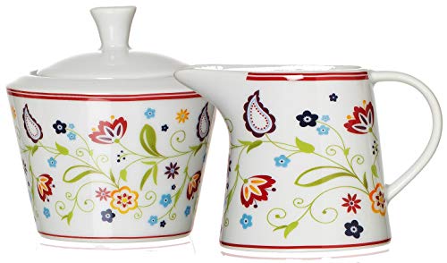 Ritzenhoff & Breker Zuckerdose und Milchkännchen Set Doppio Shanti, 2-teilig, Porzellan , Floral von Ritzenhoff & Breker