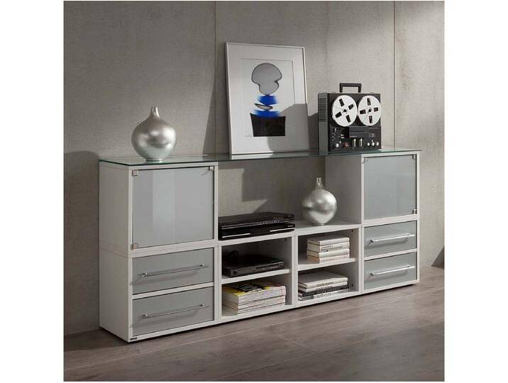 Sideboard f�r B�ro Wei� Grauglas Sideboard f�r B�ro Wei� Grauglas von Ritzenhoff-&-Breker