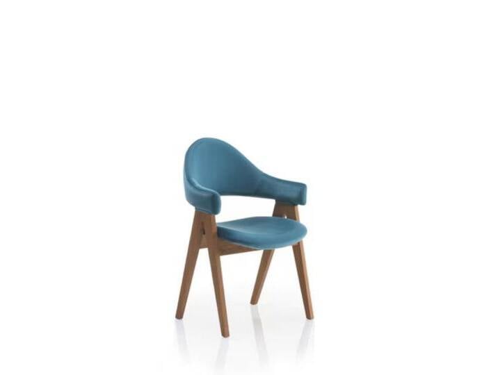 Xlmoebel Armlehnstuhl Massiver Holzstuhl mit luxuriösem Design für Büro, Esszimmer oder, Hergestellt in Europa, blau von Ritzenhoff-&-Breker