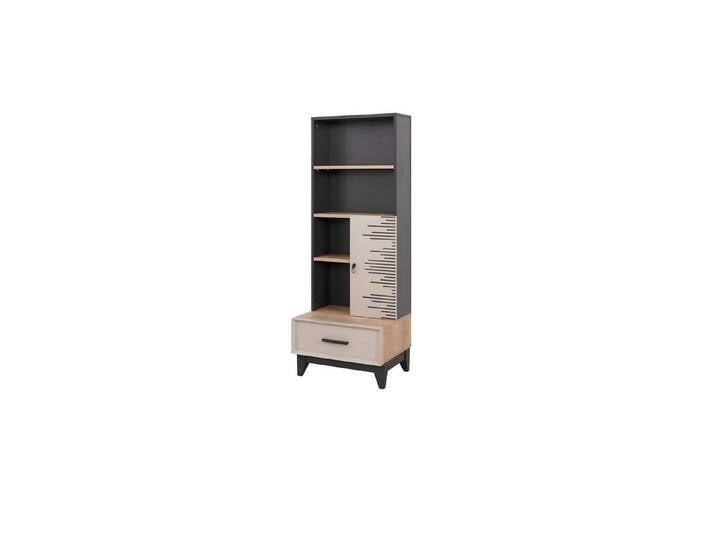 Xlmoebel Bücherregal Regal für Bücher, Kinderzimmer, Holzschrank in Grau fürs Büro, Hergestellt in Europa, grau von Ritzenhoff-&-Breker