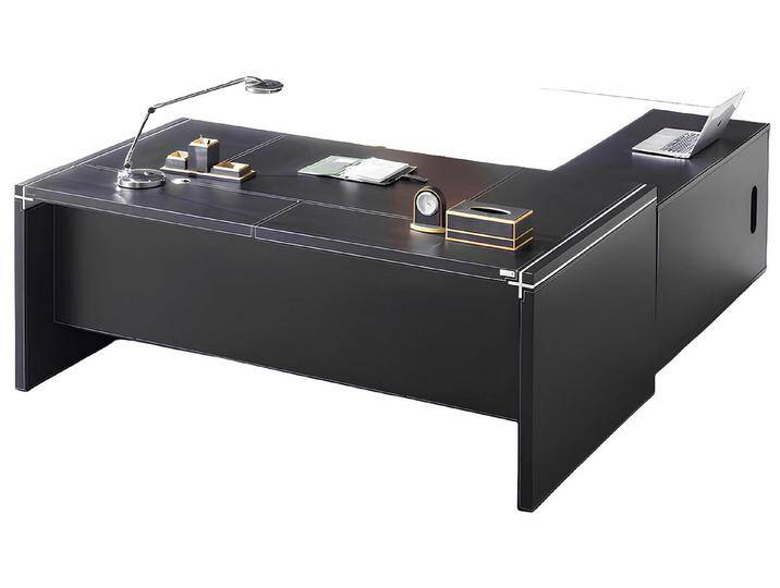 Xlmoebel Eckschreibtisch Hochwertiger Schreibtisch von exklusivem Designer für Büroeinrichtung (Eckschreibtisch), Hergestellt in Europa, schwarz von Ritzenhoff-&-Breker