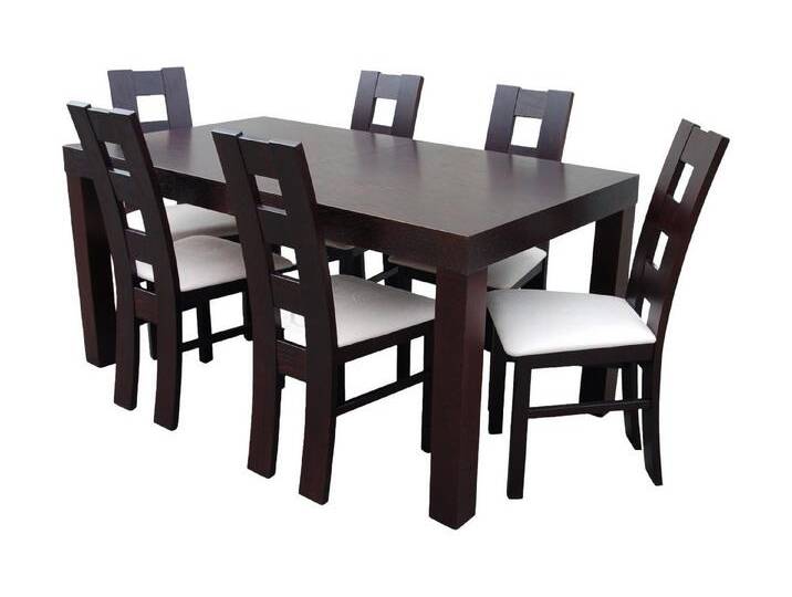 Xlmoebel Essgruppe Neue Esszimmertischgruppe mit Designer-Stühlen aus Holz für Büro, (Essgruppe Tisch + 6 Stühle SF25K42), Hergestellt in Europa von Ritzenhoff-&-Breker