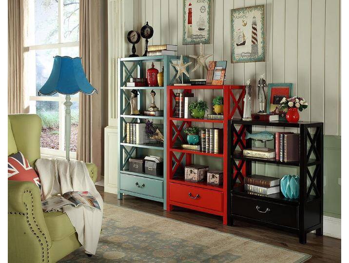 Xlmoebel Regal Wohnzimmer Holzregal mit trennbarem Design für Bücher und Schränke., Hergestellt in Europa, schwarz von Ritzenhoff-&-Breker